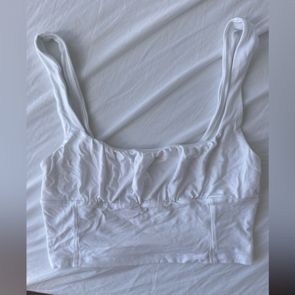 Wilfred Crisp White Tank with Ruffle Accent